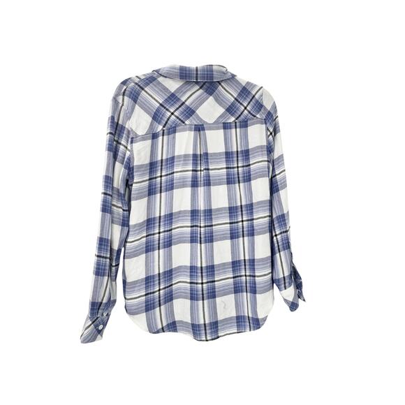 RAILS Hunter Plaid Button-up Shirt In White Robin Navy Small NWOT - Picture 9 of 14